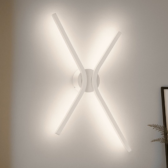 Applique bianca parete led cct 2700k 3000k 4000k design moderno minimalista