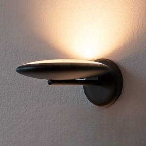 Linea light vivaldi applique led 3000k nera moderna