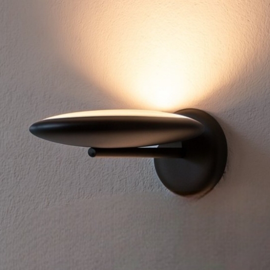 Linea light vivaldi applique led 3000k nera moderna