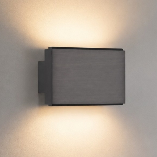 Piccola applique da parete nickel led 3000k luce up&down