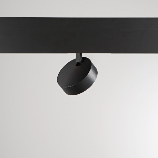 Ego ideal lux faretto per binario monofase nero led 9w 1100lm 3000k orientabile