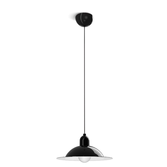 Lampadario per cucina nero lucido stilnovo lampiatta 28cm