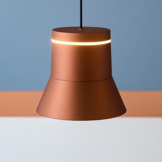 Vivida cloche lampada a sospensione caffe led 6w 3000k