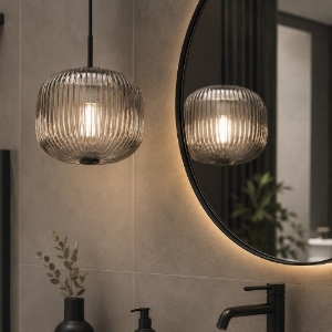 Ondaluce so odette lampada a sospensione per bagno vetro fume