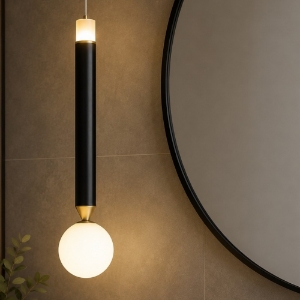 Vivida seventy marrone ossidato lampadario a sospensione da bagno moderna