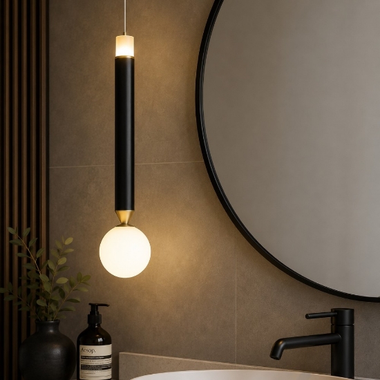 Vivida seventy marrone ossidato lampadario a sospensione da bagno moderna