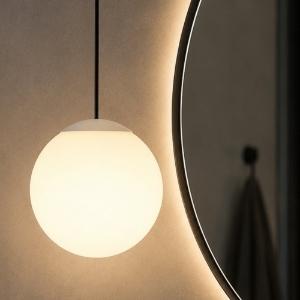 Linea light oh! s65 lampada sfera a sospensione led 7w 3000k per bagno