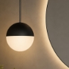 Lampadario da bagno a sospensione sfera led 5w 3000k nera