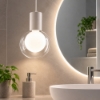 Vivida essence lampada a sospensione per bagno sfera vetro led 8w 3000k