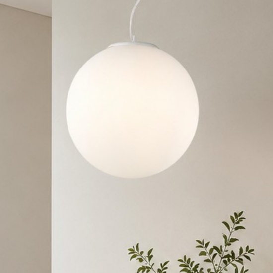 Ideal lux mapa bianco sp1 d40 lampadario per bagno sfera in vetro bianco