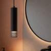 Lampadario a sospensione per bagno cilindro di nero gea luce emily