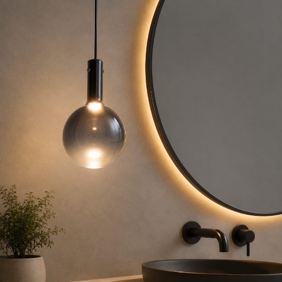 Maytoni nebula lampada a sospensione per bagno moderno led 3000k