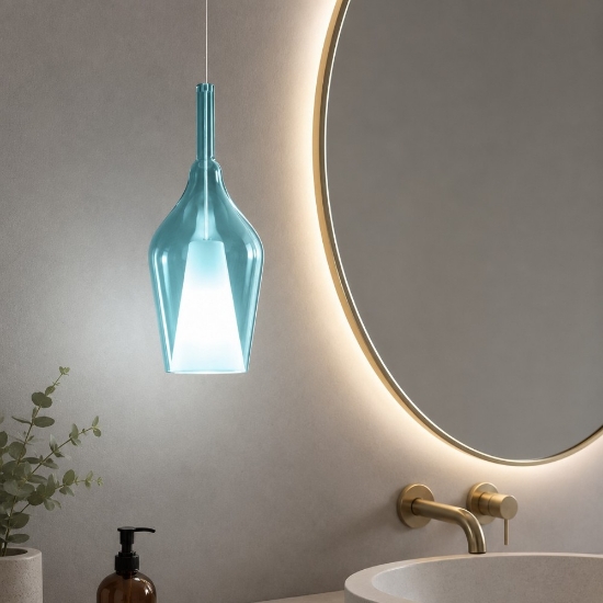 Gea luce ofelia lampadario a sospensione per bagno in vetro
