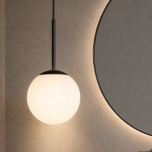 Maytoni basic form lampadario a sospensione nera moderna per bagno