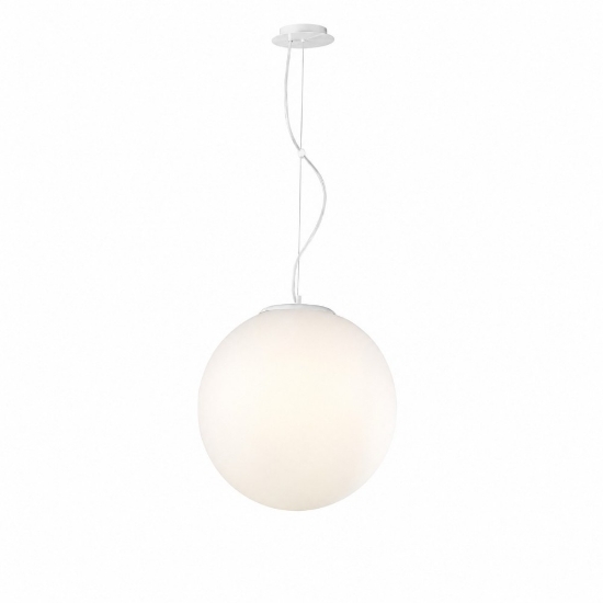Mapa bianco sp1 d30 ideal lulx lampadario per bagno sfera vetro bianco