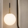 Lampadario per bagno a sospensione sfera vetro miloox jugen