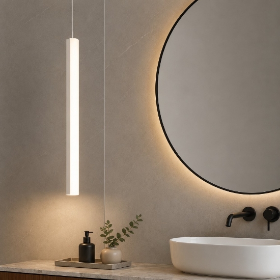 Affralux lampadario a sospensione per bagno ed led 3w 3000k nero