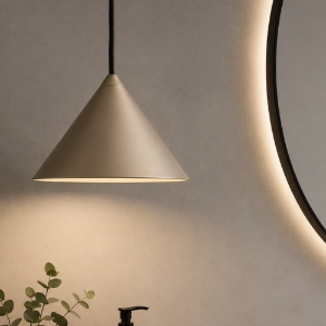 Lampadario a sospensione cono sabbia per bagno vivida luminelle