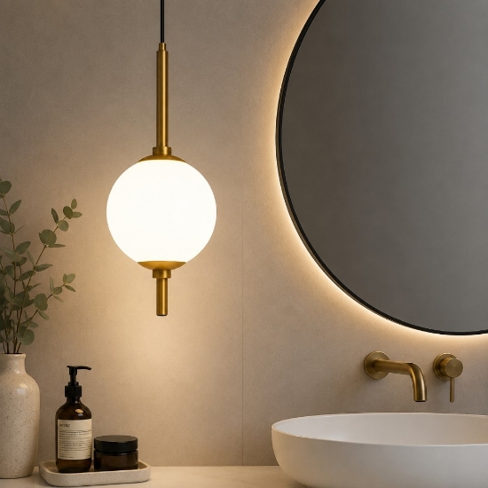 Maytoni the sixth sense lampadario per bagno a sospensione moderna led 3000k