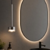 Lampadario a sospensione da bagno nera vetro bronzo moderna