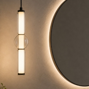 Lampadario a sospensione per bagno design minimal led 3000k dimmerabile