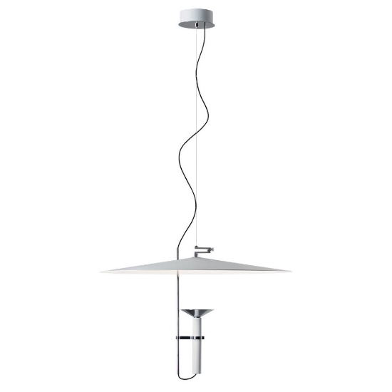 Lampadario per tavolo da pranzo design stilnovo luna bianco led 3000k