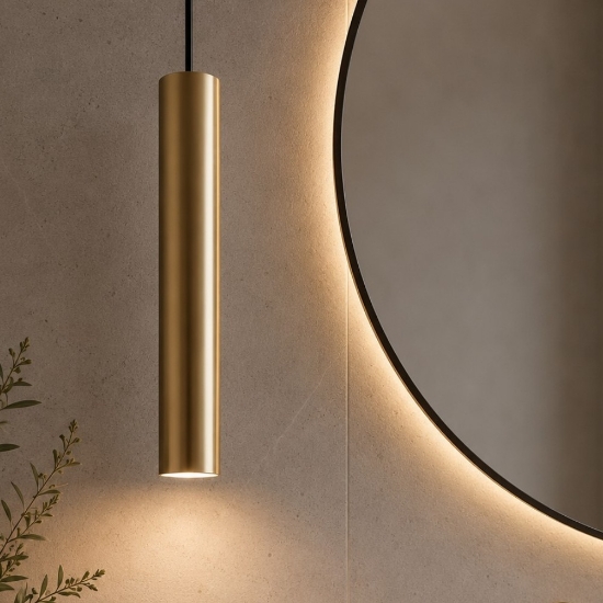 Maytoni pro focus lampadario a sospensione cilindro design minimal per bagno