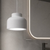 Lampadario a sospensione per bagno piccolo vivida bottone titanio