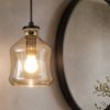 So pin a ondaluce lampadario per bagno piccolo vetro ambra