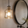 So pin a ondaluce lampadario per bagno piccolo vetro ambra