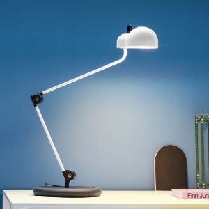 Lampada da scrivania design bianca topo stilnovo orientabile