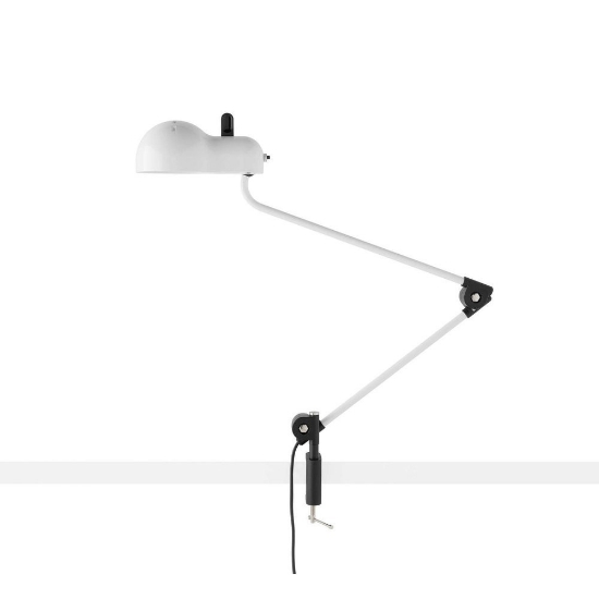 Lampada da scrivania design bianca topo stilnovo orientabile