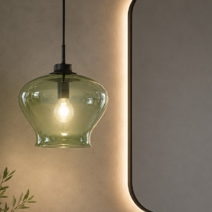 So verve 2 ondaluce lampada a sospensione vetro verde per bagno