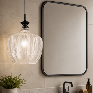 Lord sp1 ideal lux lampada a sospensione per bagno vetro decorato
