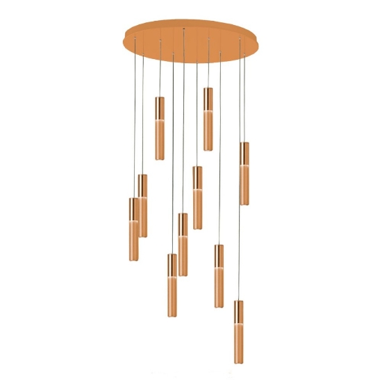Lampadario a sospensione moderno oro led 80w cct 3000k 4000k per soggiorno