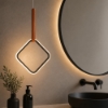Lampadario da bagno ondaluce so regoli square led design moderna 12w 3000k