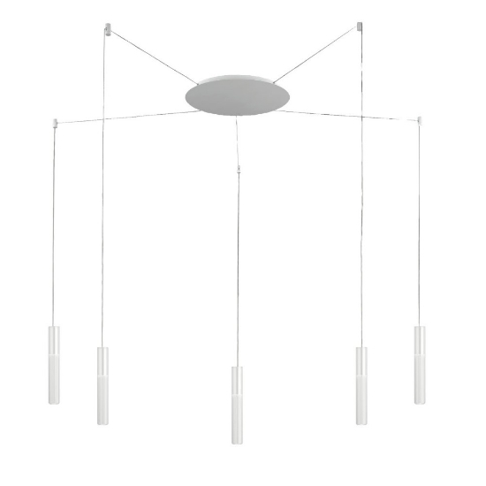 Lampadario con decentramento moderna bianca led 40w cct 3000k 4000k per soggiorno