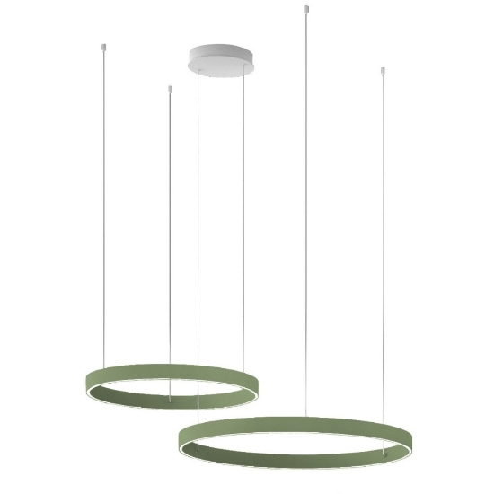 Lampadario a sospensione moderno verde salvia led cct 240w 3000k 4000k per soggiorno