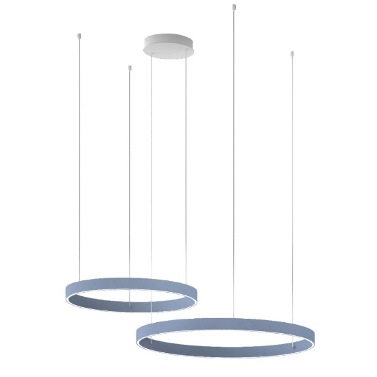 Lampadario carta da zucchero 2 anelli 100-120 cm led 240w cct 3000k 4000k per soggiorno