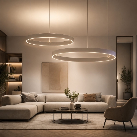 Lampadario a sospensione anelli 100-120 cm moderno tortora led 240w cct 3000k 4000k per soggiorno