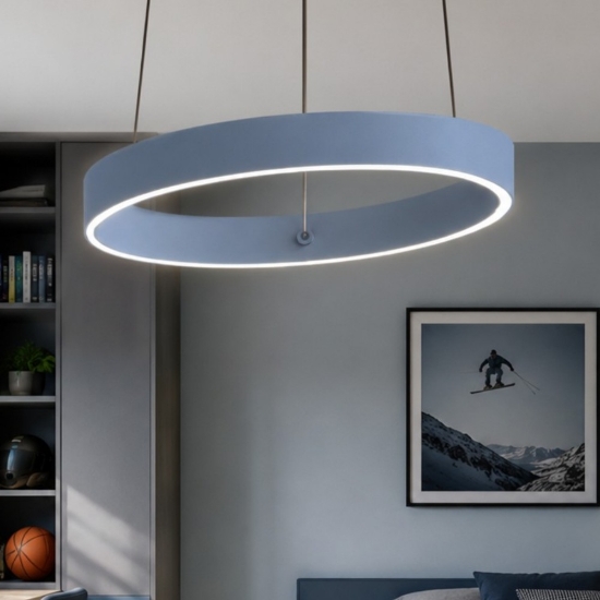 Lampadario per cameretta carta da zucchero anello 40 cm led 36w cct 3000k 4000k