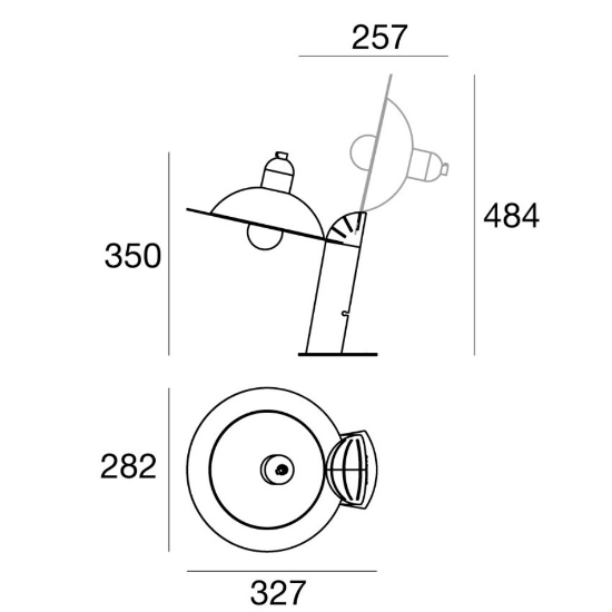Lampada da tavolo nera orientabile stilnovo lampiatta led 2700k