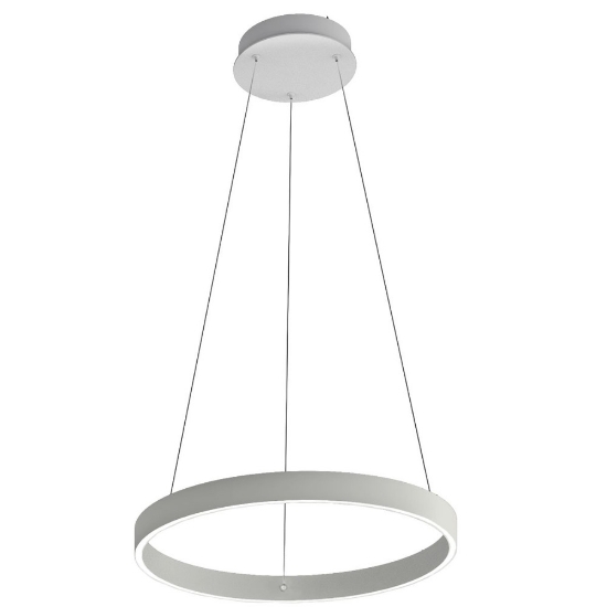 Lampadario moderno anello 60 cm bianco led 56w cct 3000k 4000k per soggiorno