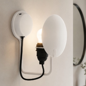Applique moderna bianca doppia emissione led 4.5w 2700k stilnovo bugia