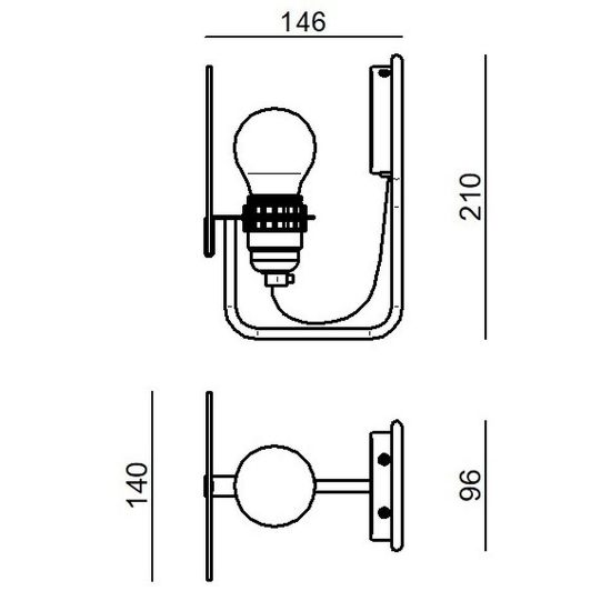 Applique moderna bianca doppia emissione led 4.5w 2700k stilnovo bugia