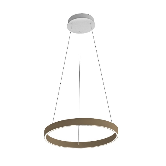 Lampadario anello 60 cm sabbia bagnata led 56w cct 3000k 4000k dimmerabile per soggiorno