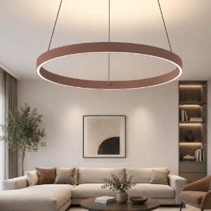 Lampadario anello 80 cm pesca led 76w cct 3000k 4000k per soggiorno moderno