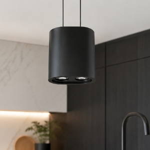 Lampada a sospensione design nero led 20w 3000k stilnovo colonna