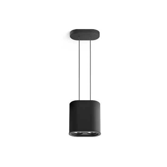 Lampada a sospensione design nero led 20w 3000k stilnovo colonna