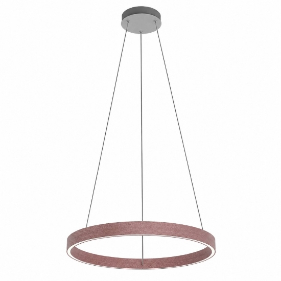 Lampadario moderno sospensione oro rosato anello 40 cm led 36w cct 3000k 4000k per soggiorno
